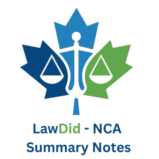 ⚖️NCA Summary Notes